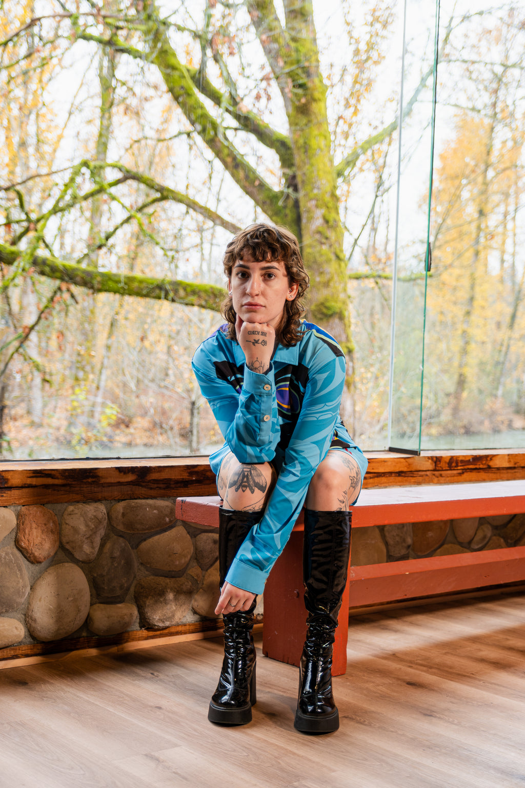 Wolf Spirit Long Sleeve Button Shirt