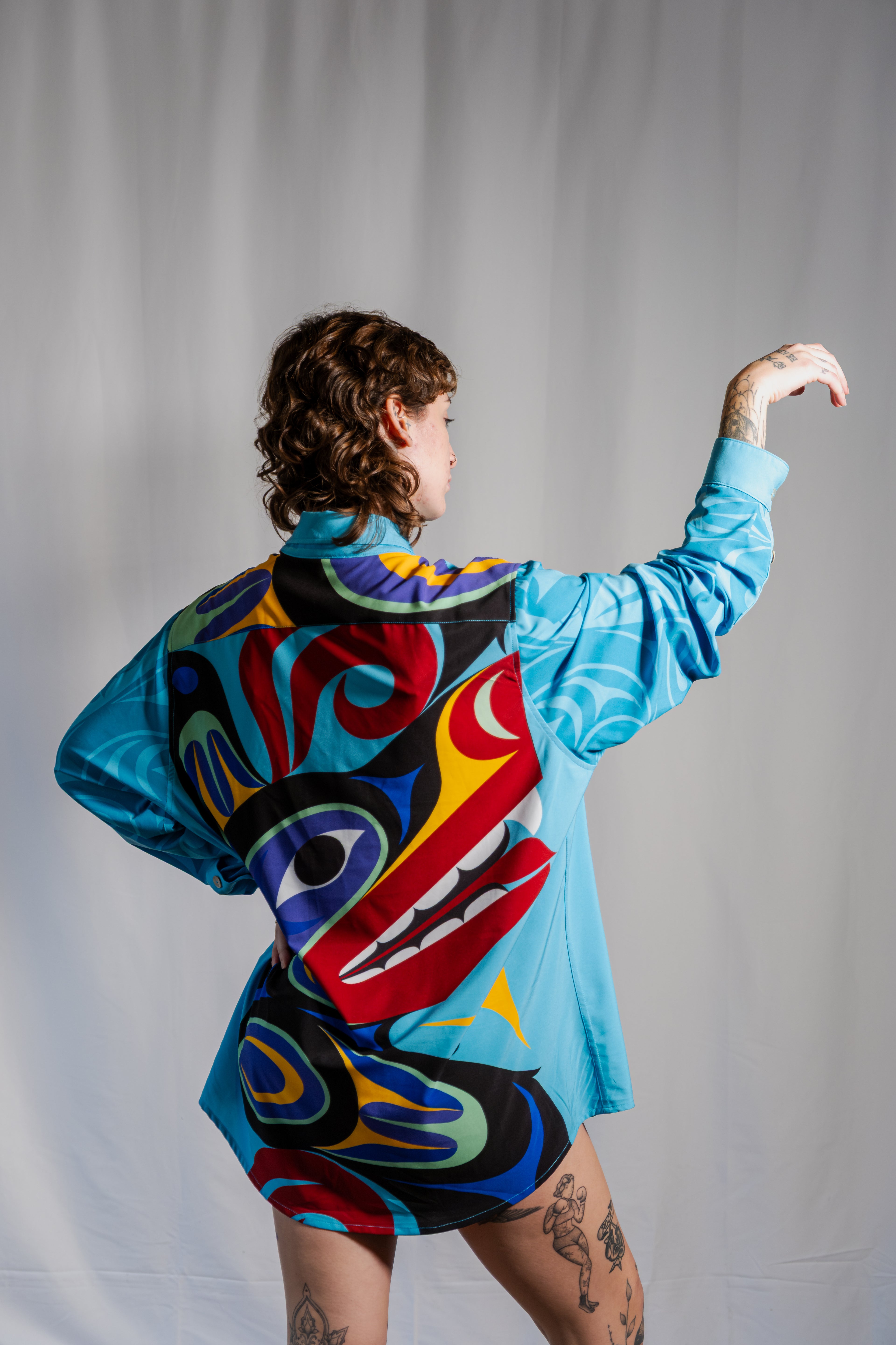 Wolf Spirit Long Sleeve Button Shirt