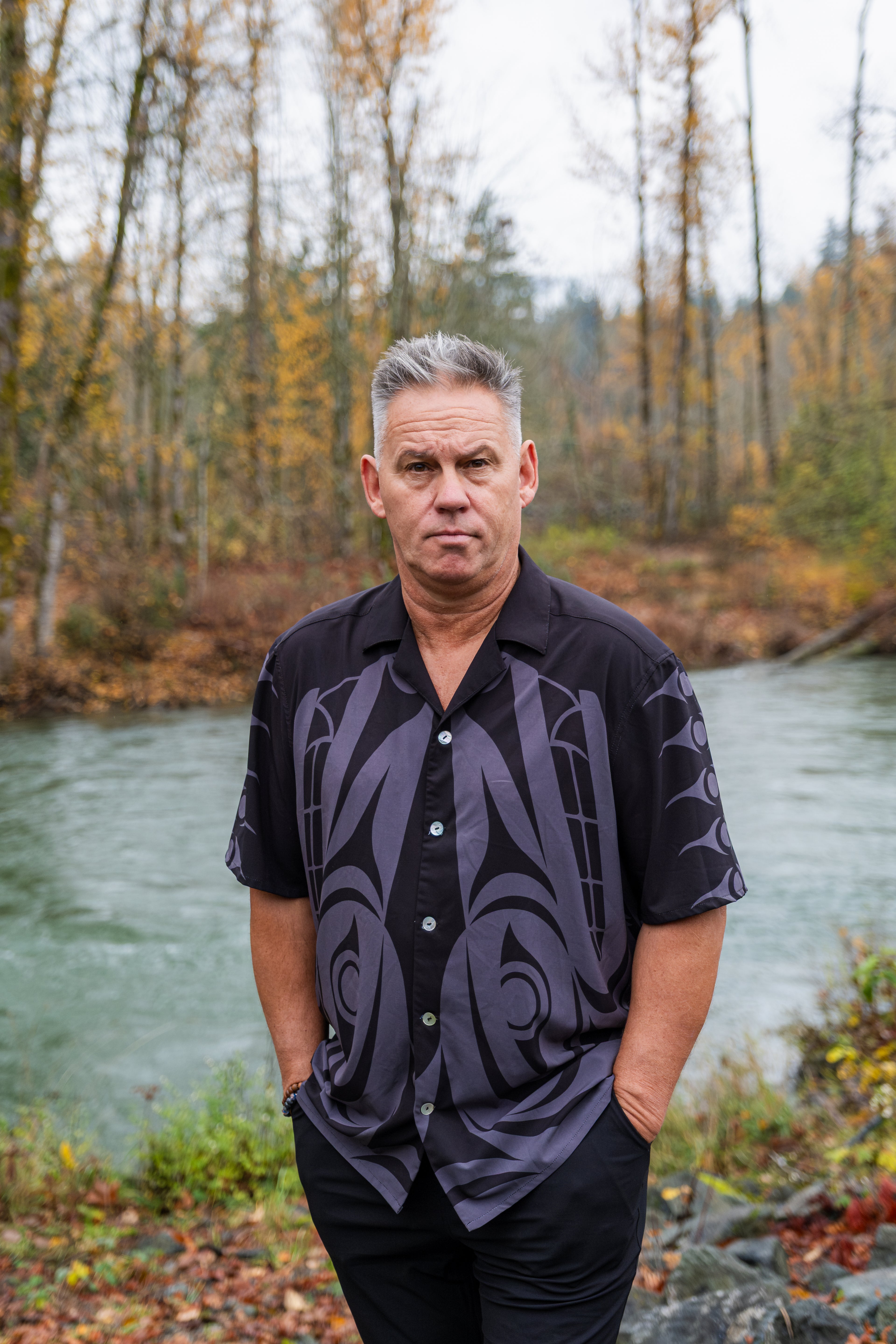 Shadow Wolf Short Sleeve Button Shirt