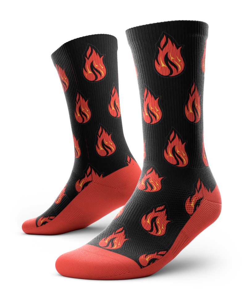 Big Fire Red Sock