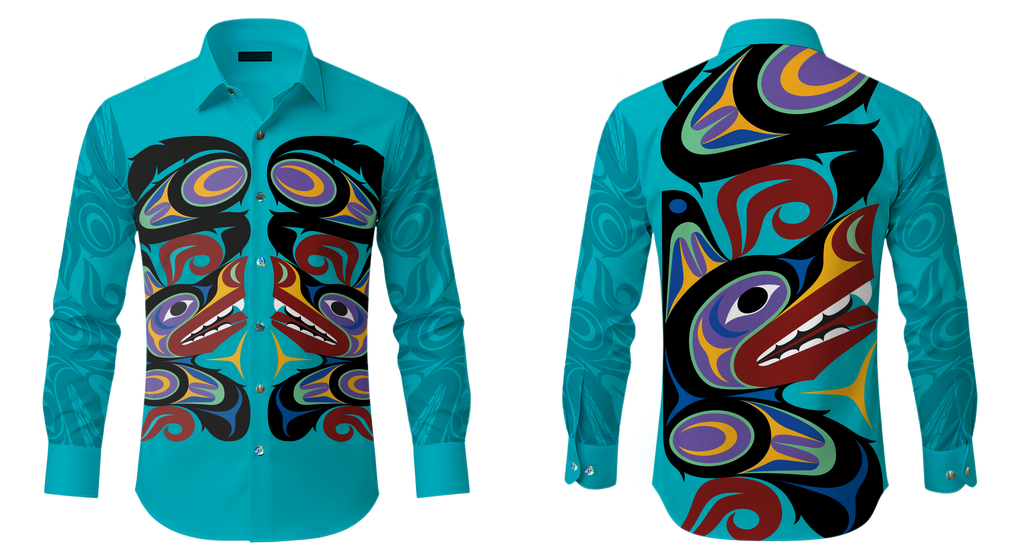 Wolf Spirit Long Sleeve Button Shirt