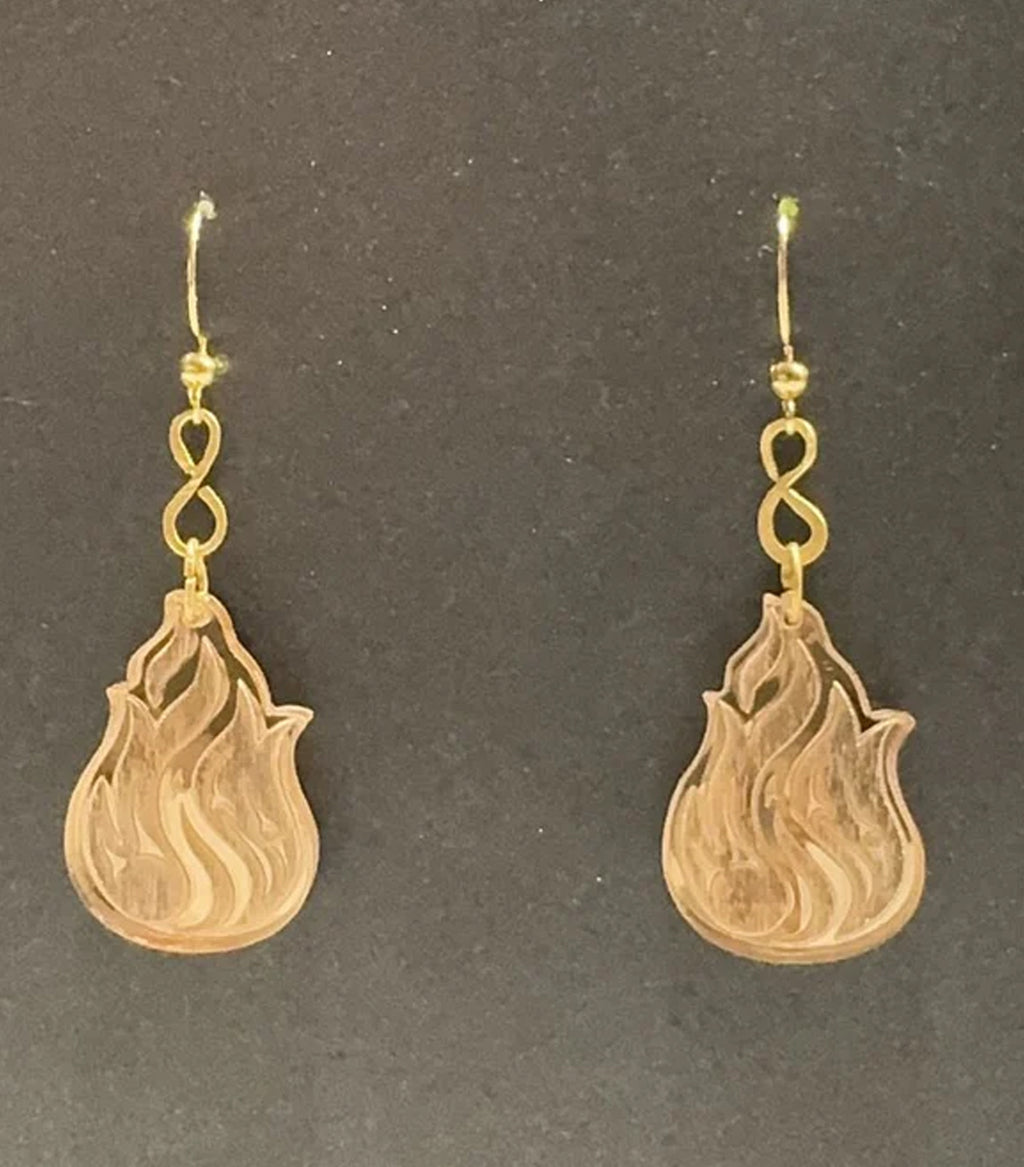 Big Fire Flame Earrings