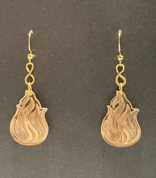 Big Fire Flame Earrings